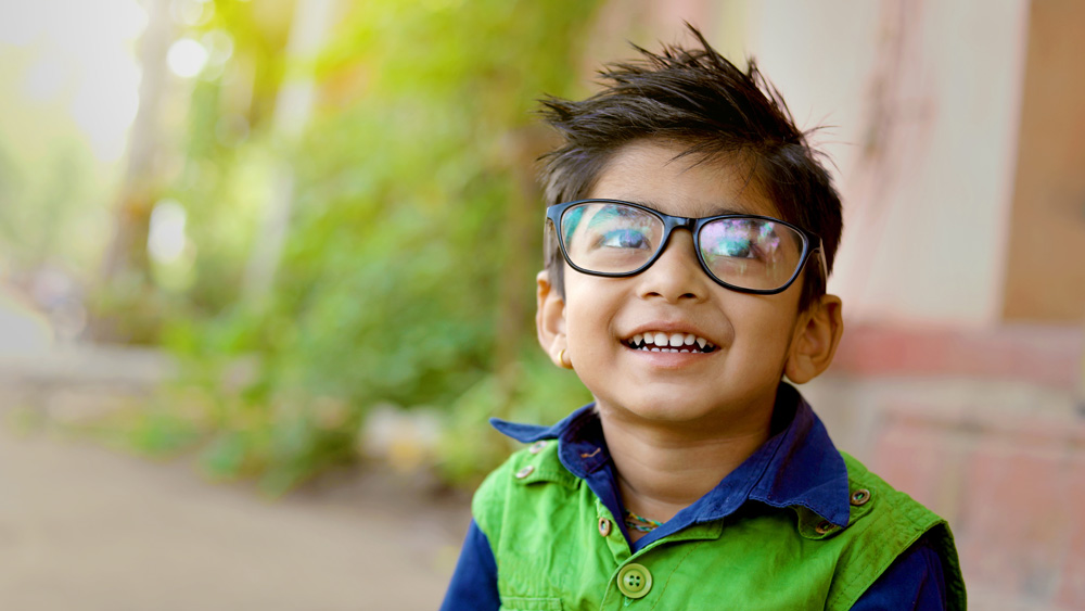 Young Boy wearing glasses